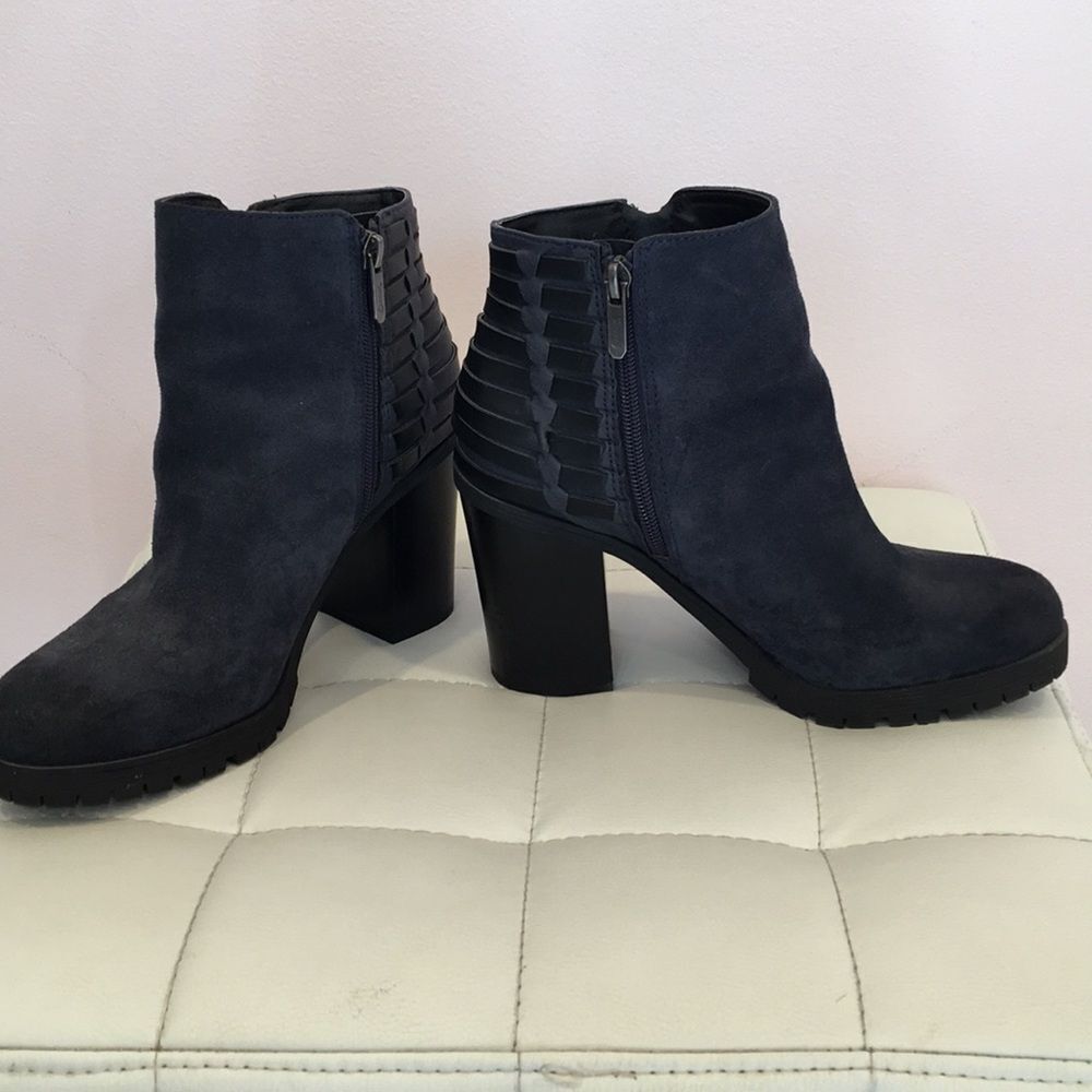 Suede Blue Booties - Picture 2 of 4